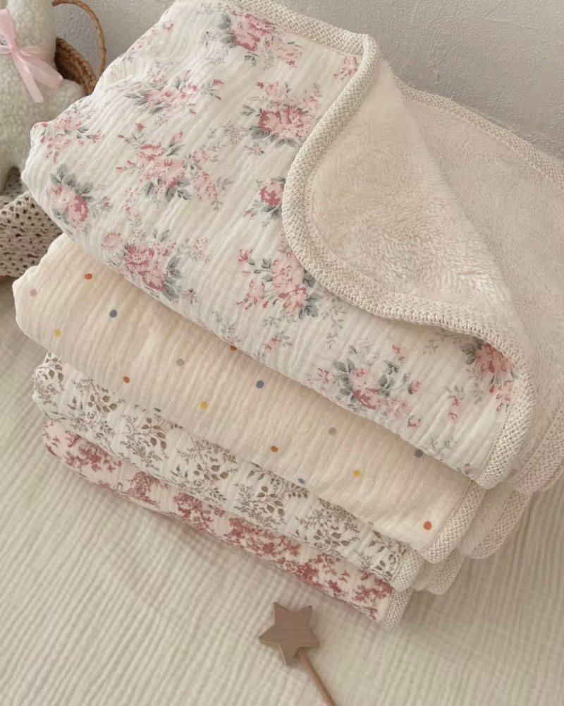 Vintage Plush Muslin Blanket