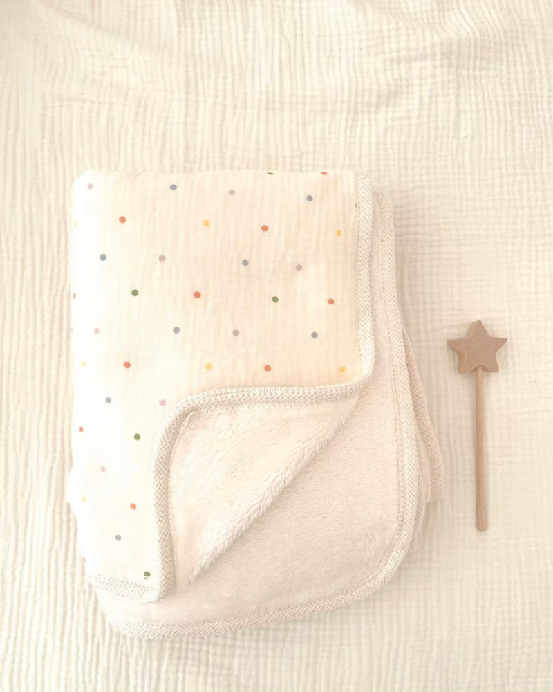 Vintage Plush Muslin Blanket