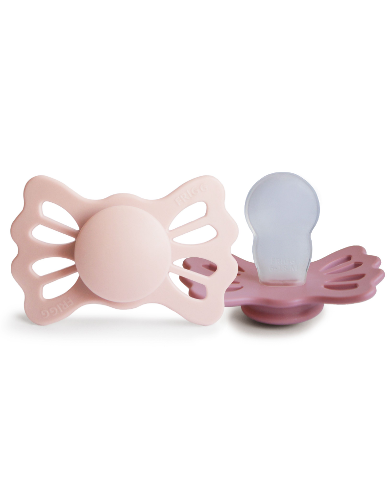 Lucky Symmetrical Silicone Pacifier (Blush/Cedar)