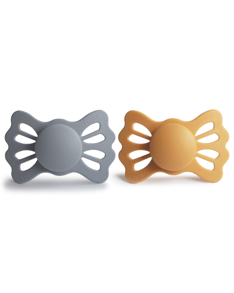 Lucky Symmetrical Silicone Pacifier (Graye/Honey Gold)