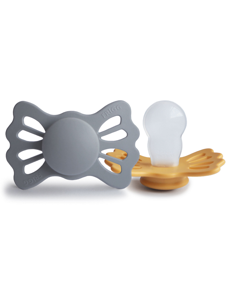 Lucky Symmetrical Silicone Pacifier (Graye/Honey Gold)