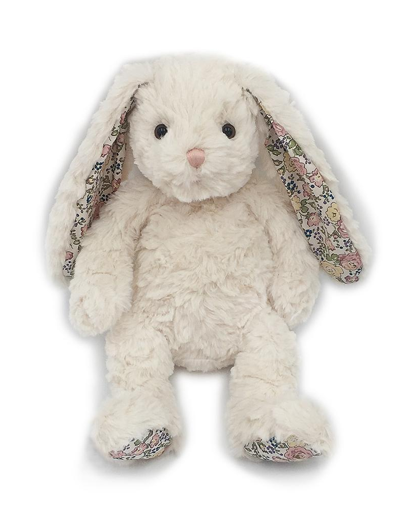 Faith Cream Floral Plush Bunny