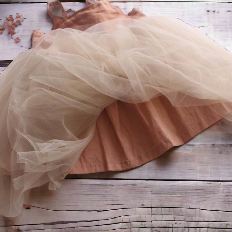 Organic Linen Tulle Dress