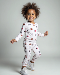 Boys Long Sleeve Pajama Set Football