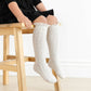 Heathered Grey Fancy Lace Top Knee High Socks