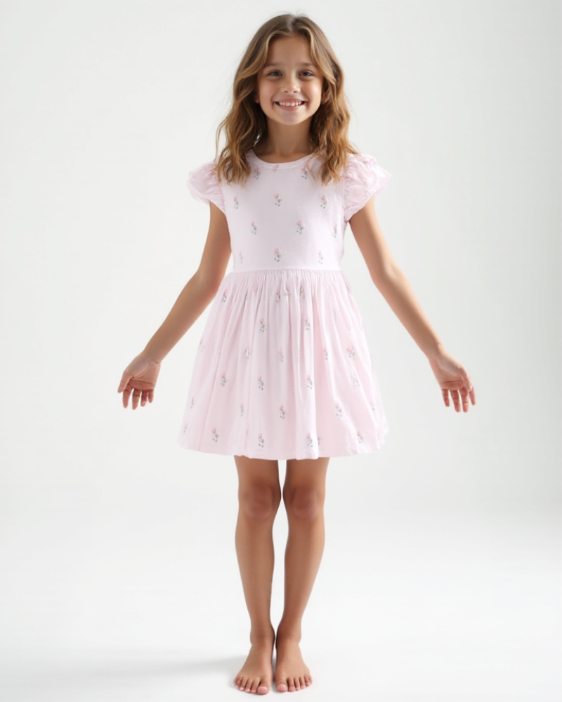 Ruffled Sleeveless Twirl Dress