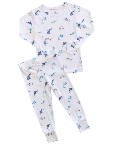 Boys Long Sleeve Pajama Set Sharky Snuggler