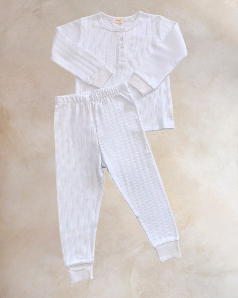 Milky Pointelle Set Girls