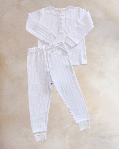 Milky Pointelle Set Girls