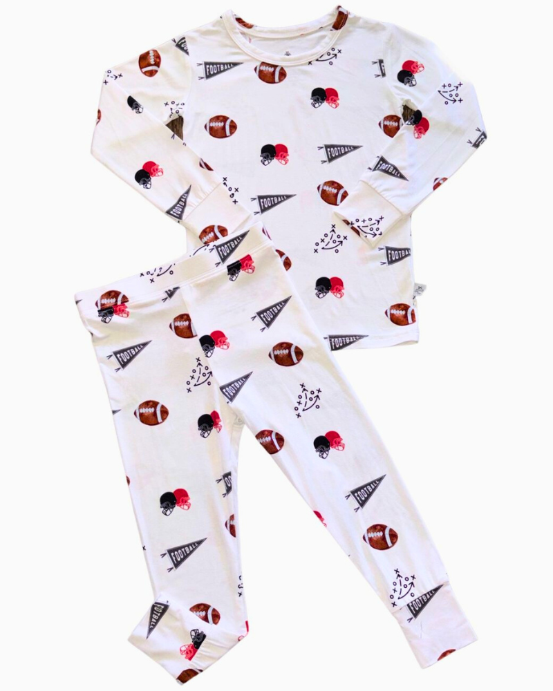 Boys Long Sleeve Pajama Set Football