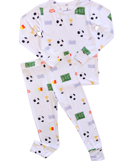 Boys Long Sleeve Pajama Set Soccer
