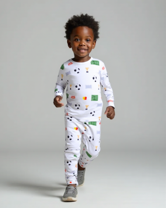 Boys Long Sleeve Pajama Set Soccer
