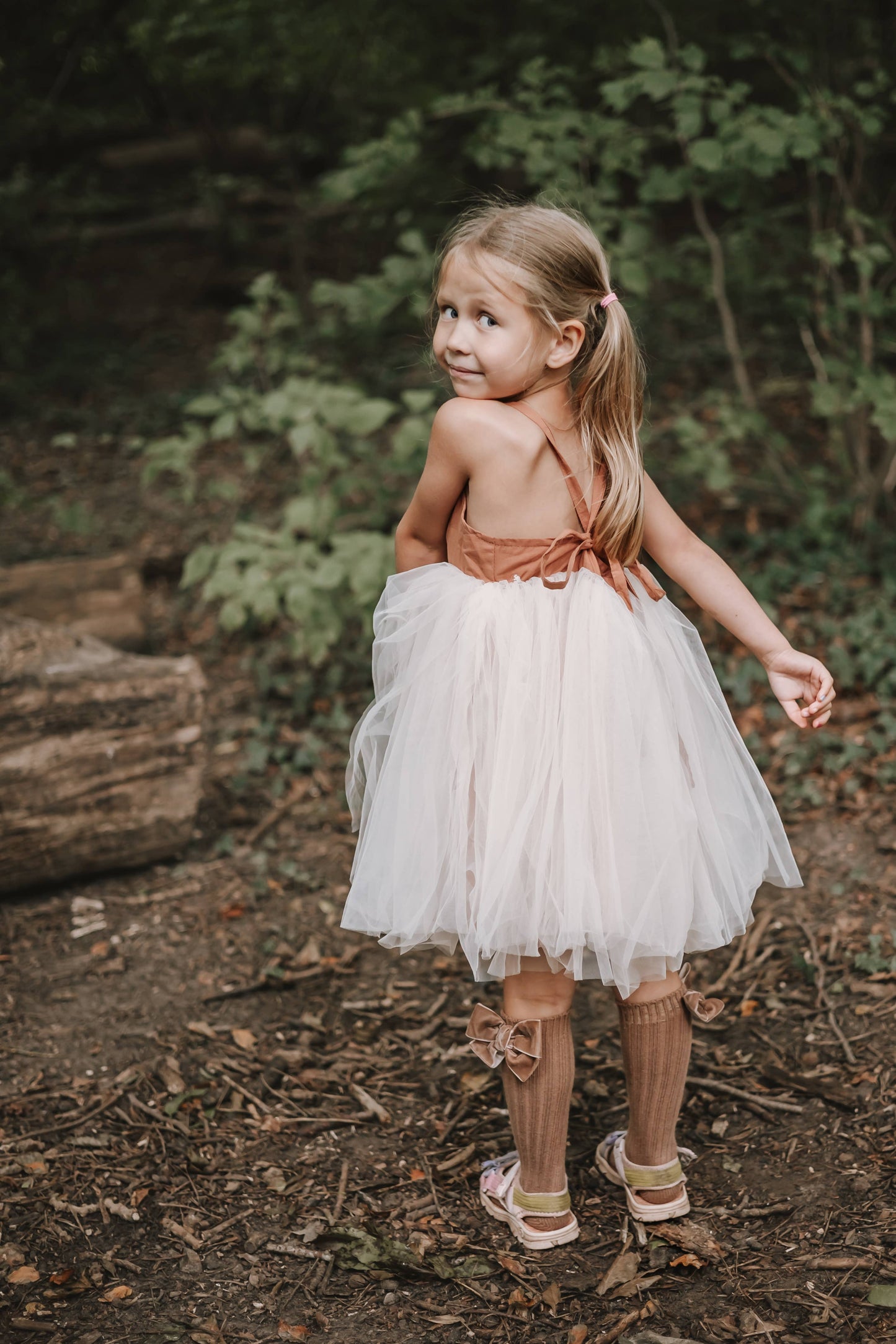 Organic Linen Tulle Dress