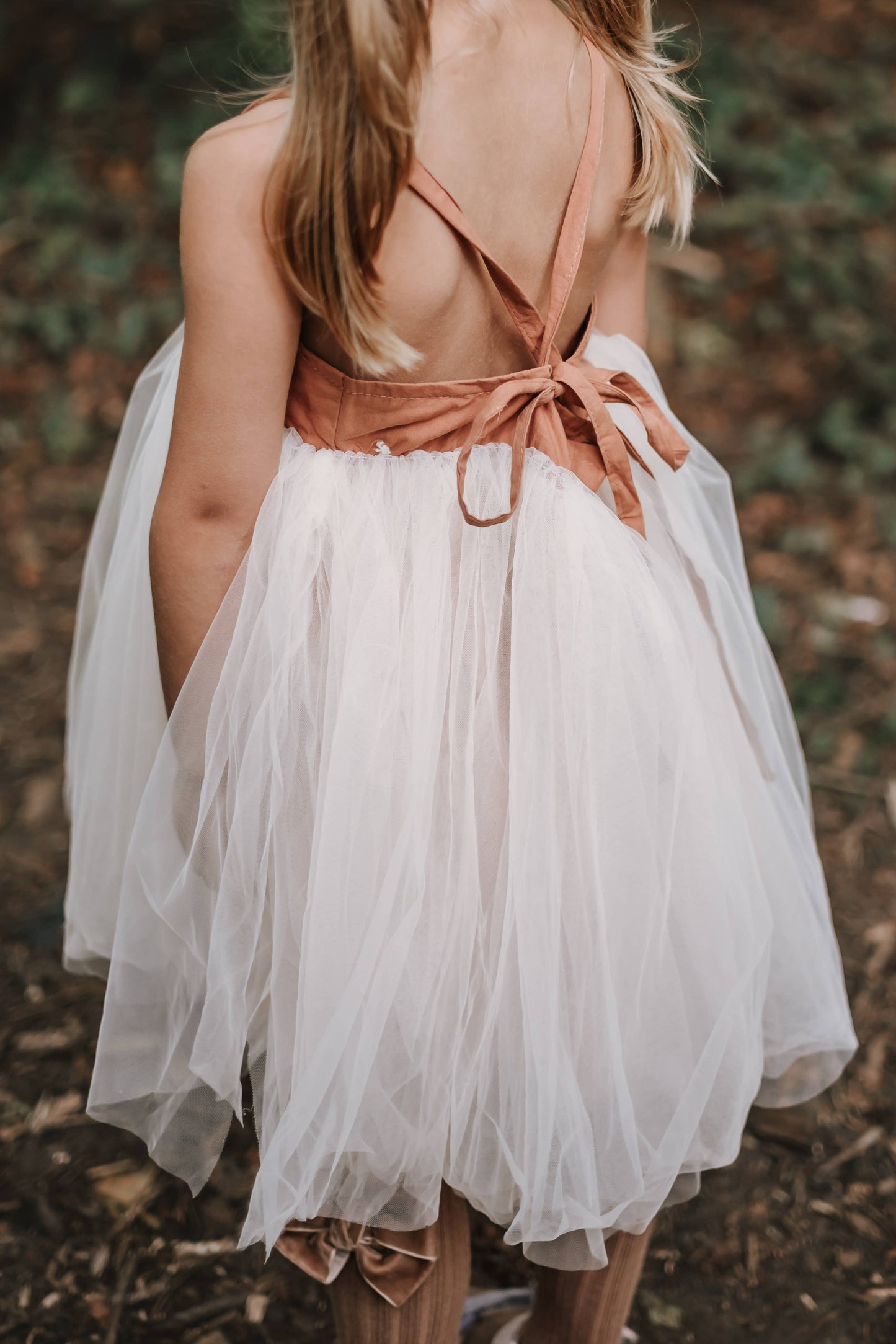Organic Linen Tulle Dress