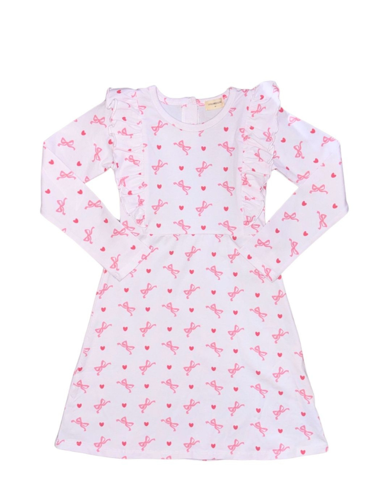 Ruffled long sleeve dress