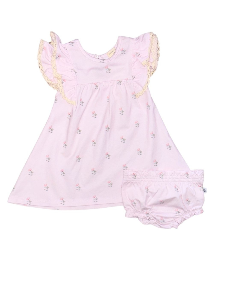 Ruffled sleeveless cotton dress