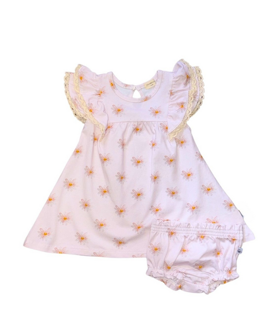 Ruffled sleeveless cotton dress