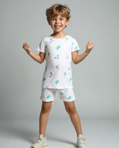 Boys Short Sleeve Pajama Set Tennis