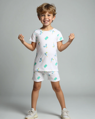 Boys Short Sleeve Pajama Set Tennis