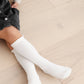 Ivory Ruffle Lace Top Knee High Socks