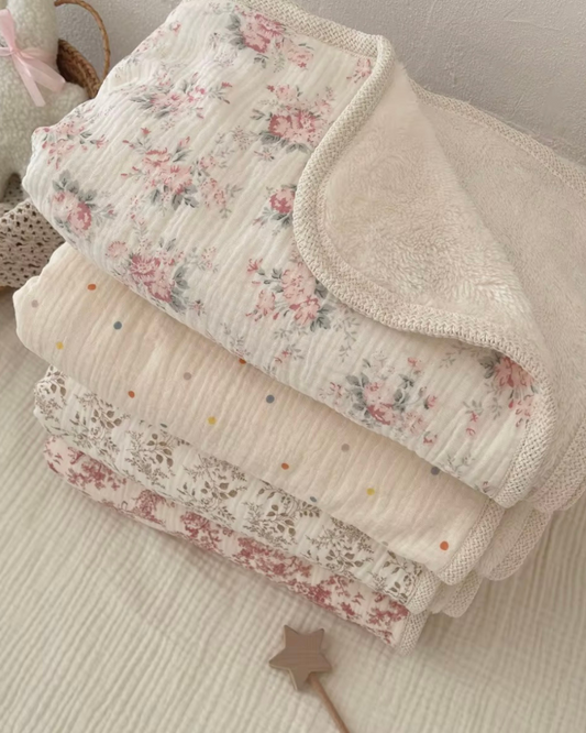 Vintage Plush Muslin Blanket