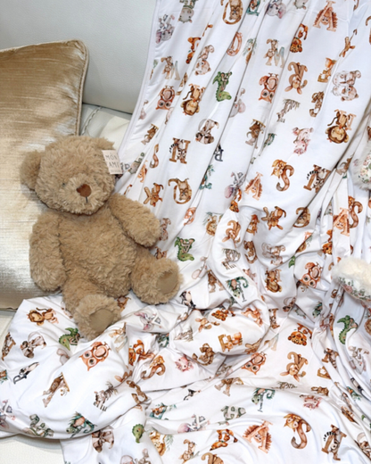 Animal Alphabet Quilted Blanket