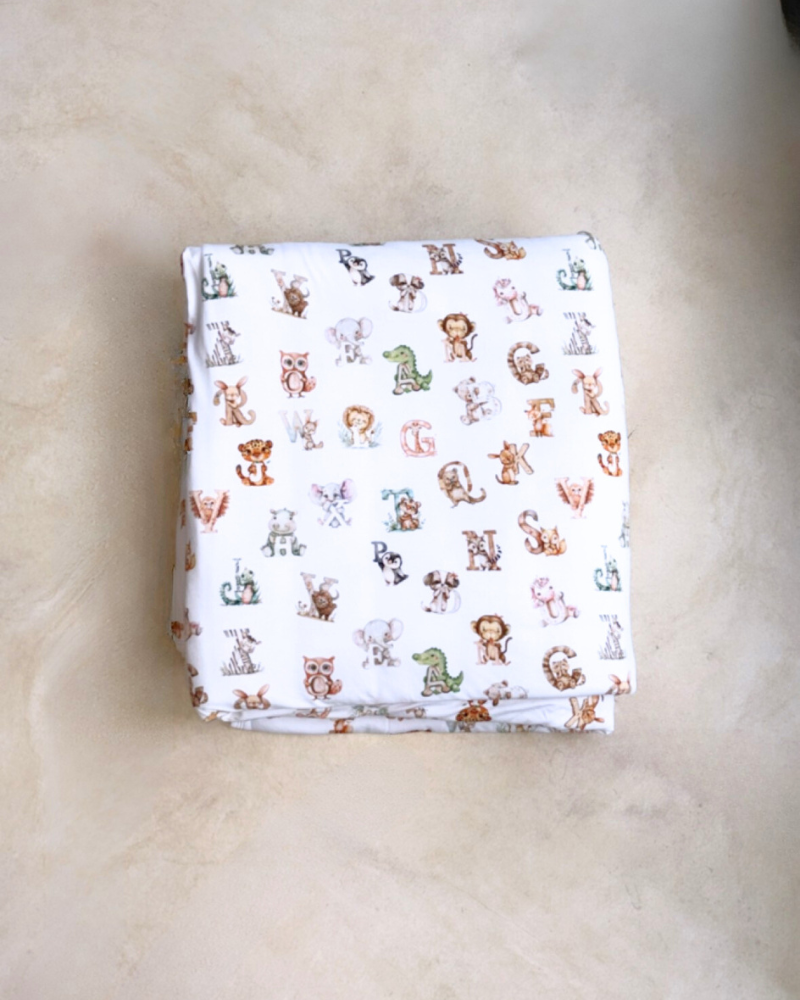 Animal Alphabet Quilted Blanket