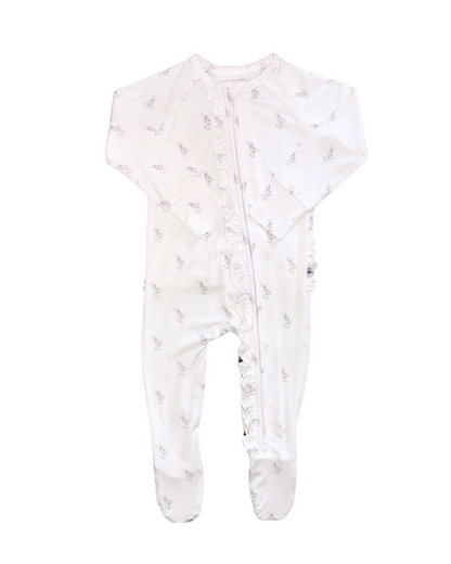 Ruffled Zipper Romper Cottontail Comfort