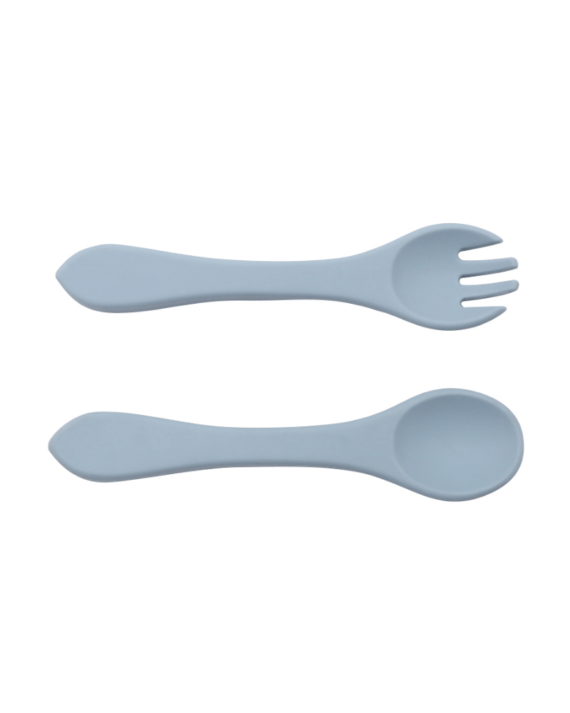 Silicone Mealtime Set Dusty Blue