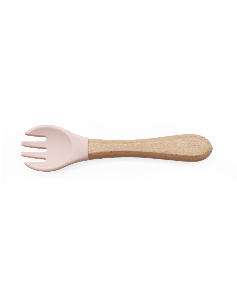Silicone / Wooden End Spoon and Fork