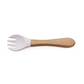 Silicone / Wooden End Spoon and Fork