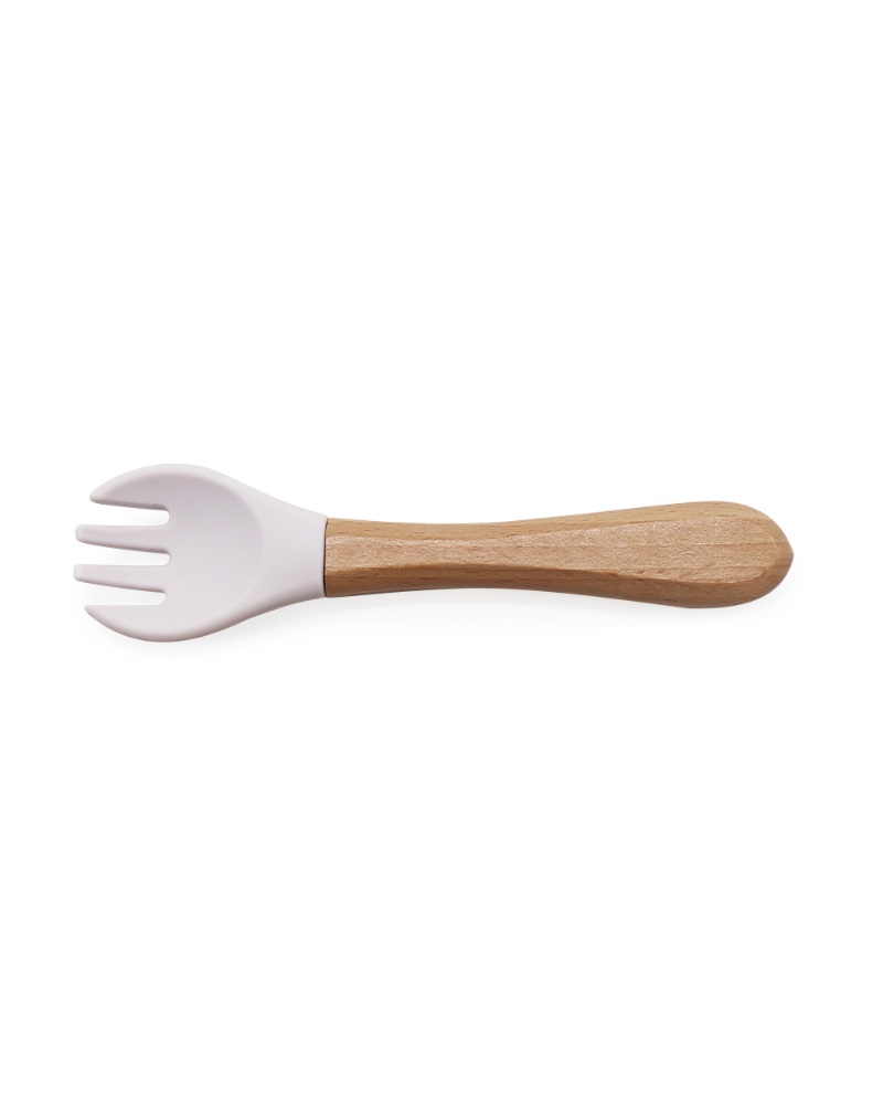 Silicone / Wooden End Spoon and Fork