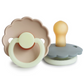 Daisy Night Natural Rubber Pacifier (French Gray/Croissant)