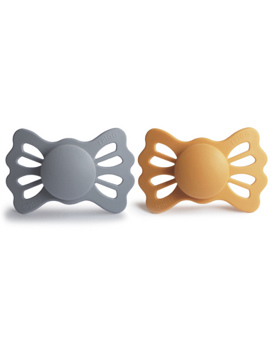 Lucky Symmetrical Silicone Pacifier (Graye/Honey Gold)