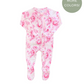 Ruffled Zipper Romper Whimsical Blooms
