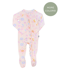 Ruffled Zipper Romper Unicorns and Castles