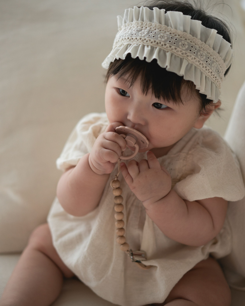 Baby's First Pacifier Floral Heart
