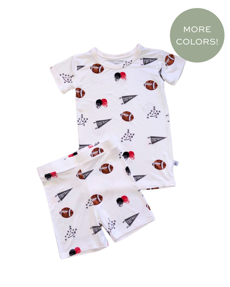 Boys Short Sleeve Pajama Set Football