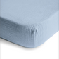 Extra Soft Powder Blue Muslin Crib Sheet