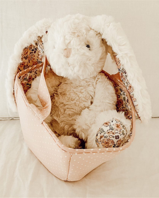 Faith Cream Floral Plush Bunny