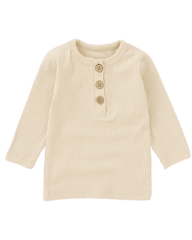Ribbed Bliss Cotton Collection Long Sleeve (Vanilla)