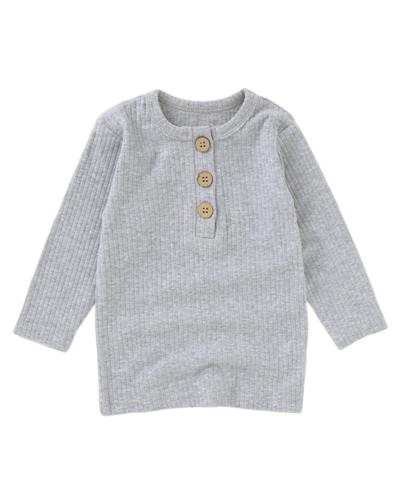 Ribbed Bliss Cotton Collection Long Sleeve (Heather Gray)