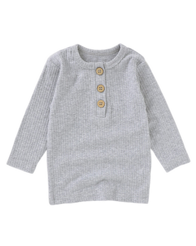 Ribbed Bliss Cotton Collection Long Sleeve (Heather Gray)