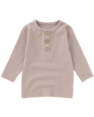 Ribbed Bliss Cotton Collection Long Sleeve (Mocha)