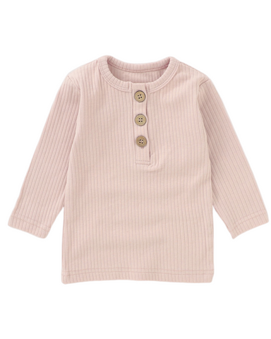 Ribbed Bliss Cotton Collection Long Sleeve (Blush Pink)