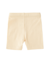 Ribbed Bliss Cotton Collection Biker Shorts (Vanilla)