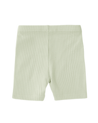 Ribbed Bliss Cotton Collection Biker Shorts (Sage Green)