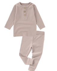 Ribbed Bliss Cotton Collection Set (Chestnut)
