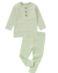 Ribbed Bliss Cotton Collection Set (Sage Green)