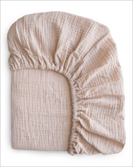 Extra Soft Blush Muslin Crib Sheet